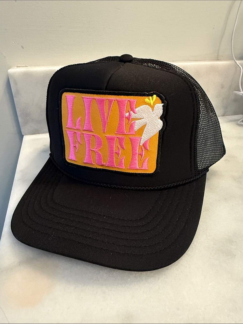 Local Beach- Live Free Trucker Hat- Teal